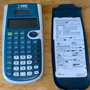 Texas Instruments scientific TI-30XS MultiView Calculator - Blue and White